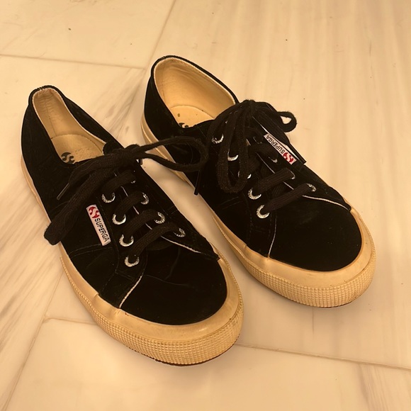 Superga | Shoes | Superga Black Velvet 